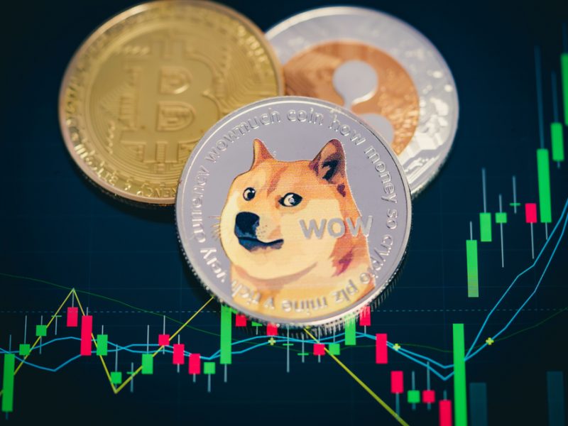 Focus,Select,And,Blur,Dogecoin,Cryptocurrency,Silver,Symbol,And,Stock
